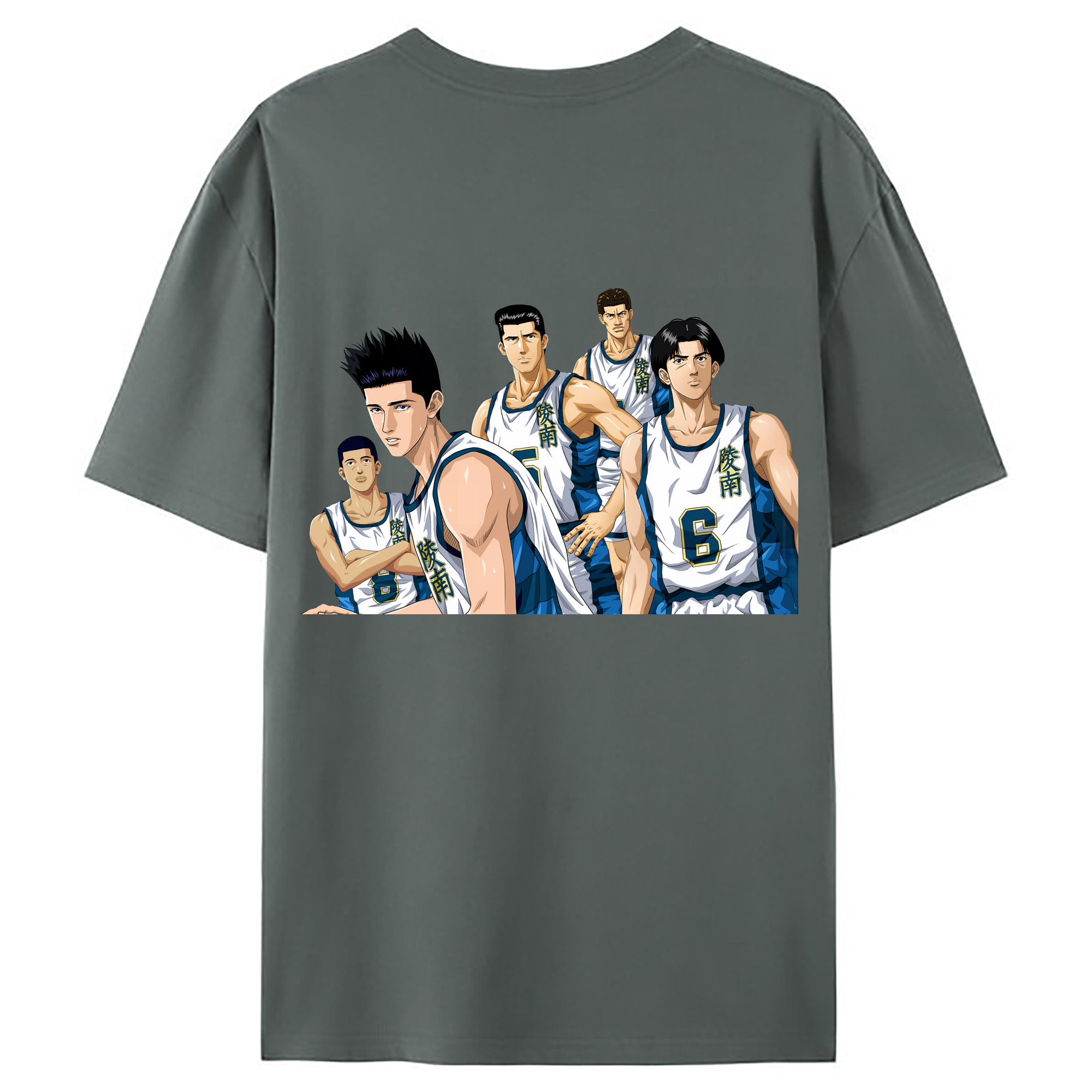 （画像用） SLAM DUNK／スラムダンク 綿100％ メンズ半袖Tシャツ（バックプリント） 通気性